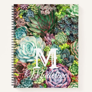 Farbenfroher, sukkultureller Garten Notizbuch