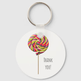 Farbenfroher Swirl Lollipop-Schlüsselanhänger Schlüsselanhänger