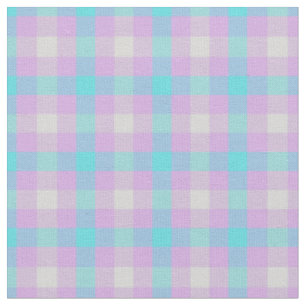 Farbenfroher Tartan kariert blau und lila Familien Stoff
