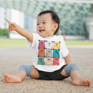 Farbenfroher Teddybär Baby T-shirt