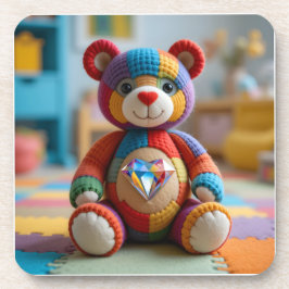 Farbenfroher Teddybär Getränkeuntersetzer