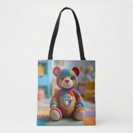 Farbenfroher Teddybär Tasche
