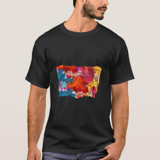 Farbenfroher Tierzoo Keeper Red Panda T-Shirt