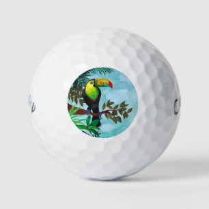 Farbenfroher Toucan Tropenwald Golfball