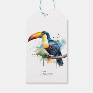 farbenfroher Toukan, der auf einem Ast sitzt Geschenkanhänger