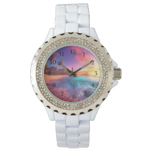 Farbenfroher Traumstrand Armbanduhr