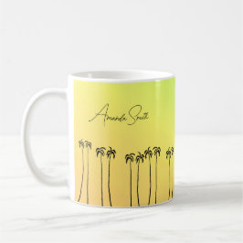 Farbenfroher, trendiger tropischer Sommer Kaffeetasse