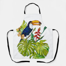 Farbenfroher Tukan Aquarell Tropischer Vogel