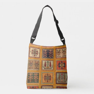 Farbenfroher türkischer antiker Kilim Tragetaschen Mit Langen Trägern