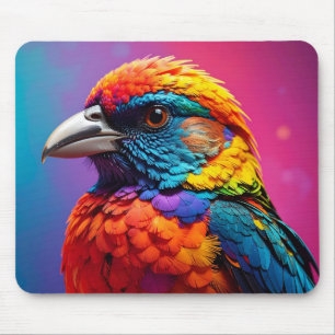 farbenfroher Vogel Mousepad