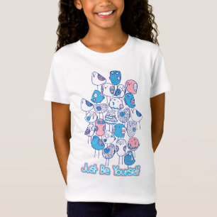 Farbenfroher Vogelstapel: Sei einfach du selbst T-Shirt