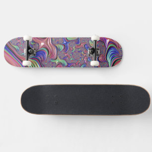 Farbenfroher Vortex Abstracter Trippy-Spiral-Frakt Skateboard