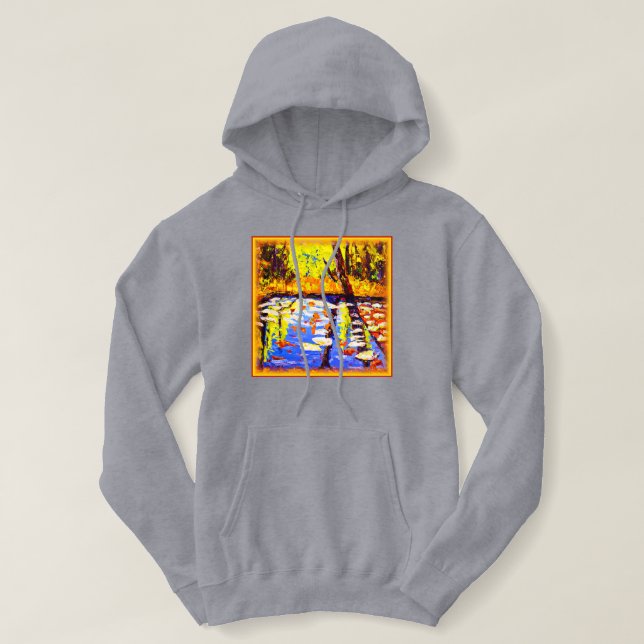 Farbenfroher Waldsumpf. Jetzt kaufen Hoodie (Design vorne)