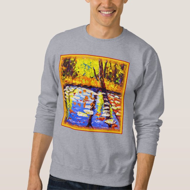Farbenfroher Waldsumpf. Jetzt kaufen Sweatshirt (Vorderseite)