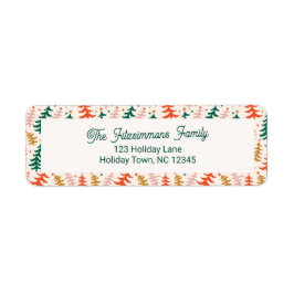 Farbenfroher Weihnachtsbaum-Feiertags-Rücksendeadr