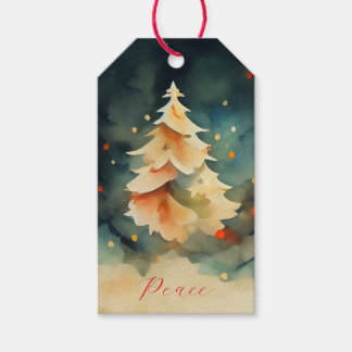 Farbenfroher Weihnachtsbaum Geschenkanhänger