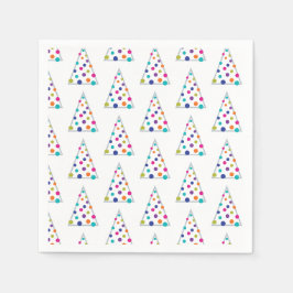 Farbenfroher Weihnachtsbaum Serviette