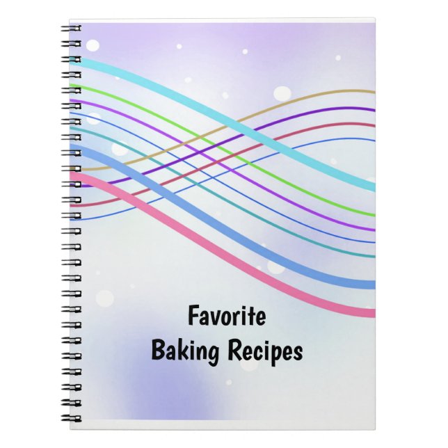 Farbenfroher Wirbel von Ribbons Notizblock (Vorderseite)