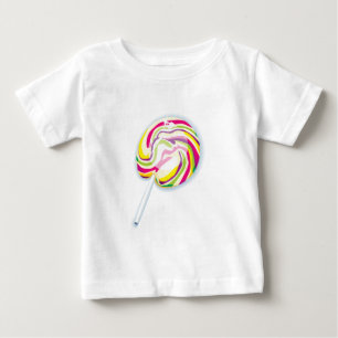 farbenfroher wirbelnder Lutscher Baby T-shirt