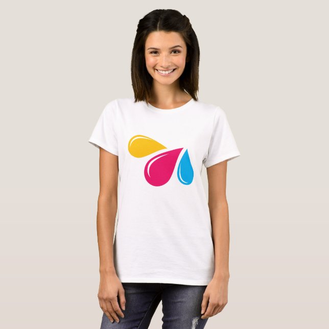 farbenfroher Women's Basic T - Shirt (Vorne ganz)