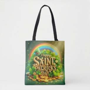 Farbenfroher, wunderlicher Regenbogen St. Patrick' Tasche