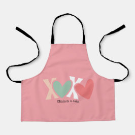 Farbenfroher "XOXO" Valentinstag Schürze