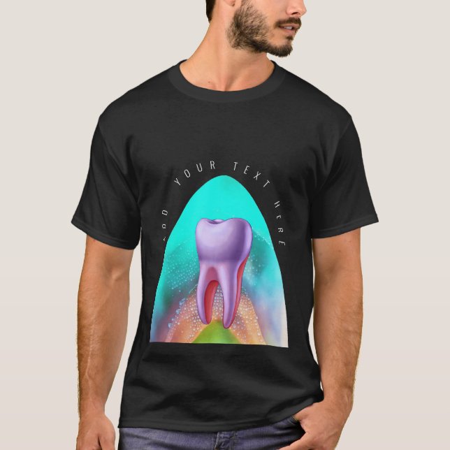 farbenfroher Zahn T-Shirt (Vorderseite)