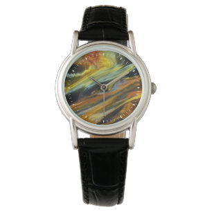 Farbenfrohes Abstract von Pietersite Armbanduhr
