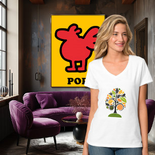 Farbenfrohes abstraktes Baumkunst-Design T-Shirt