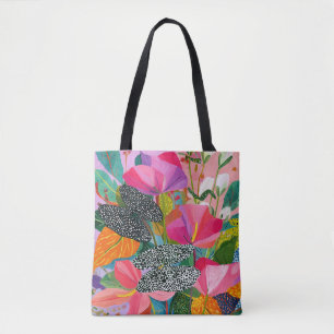 Farbenfrohes abstraktes Blumenmuster Tasche