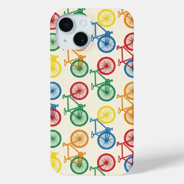 Farbenfrohes abstraktes Fahrradmuster-Design Case-Mate iPhone Hülle (Rückseite)