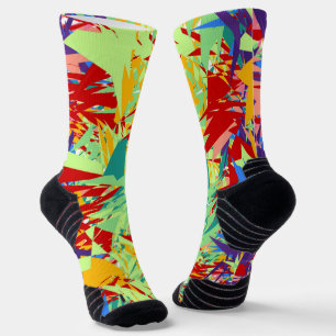 Farbenfrohes abstraktes geometrisches Chaos nahtlo Socken