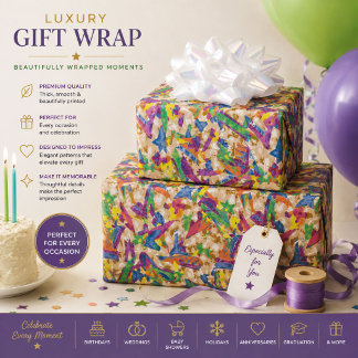 Farbenfrohes abstraktes Geschenkpapier