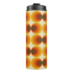 Farbenfrohes abstraktes Retro-Geometrie-Muster Thermosbecher