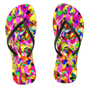Farbenfrohes abstraktes Spektrum-Muster Flip Flops