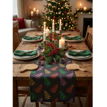 Farbenfrohes abstraktes Weihnachtsbaum-Muster 