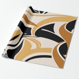 Farbenfrohes abstraktes Wellenmuster auf Beige. Vi Geschenkpapier