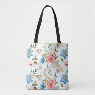 Farbenfrohes Aquarell-Wildblumenmuster Tasche
