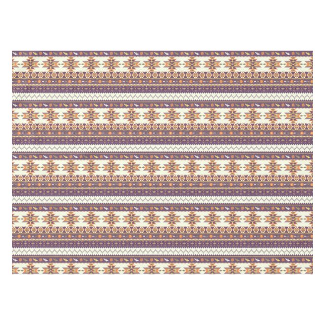 Farbenfrohes Aztekenmuster Tischdecke (Vorderseite (Horizontal))