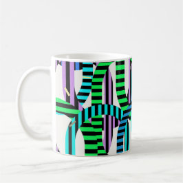 Farbenfrohes Bauhaus-Geometrisches Muster  Kaffeetasse