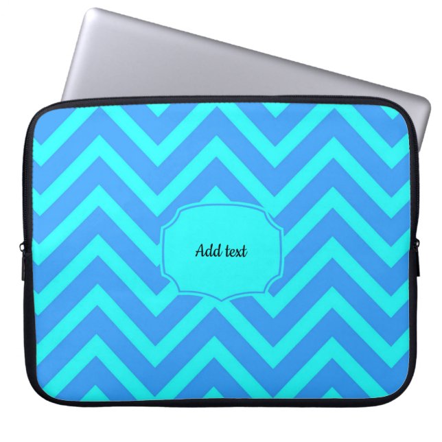 Farbenfrohes, beliebt Zickzack-Design Laptopschutzhülle (Vorderseite)