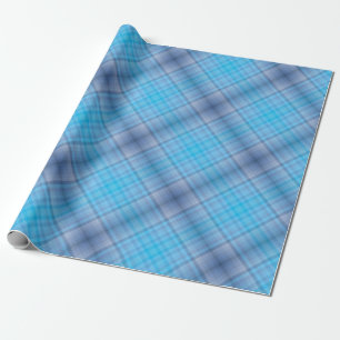 Farbenfrohes Blau Winter Frühling Sommer Streifen  Geschenkpapier