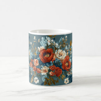 Farbenfrohes Blumengeschirr, Helles Trinkgeschirr Kaffeetasse