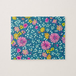 farbenfrohes Blumenmuster floral