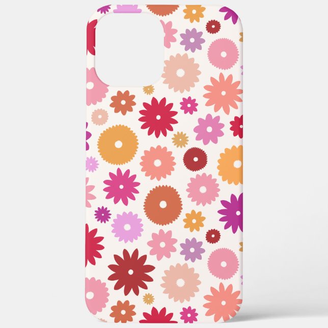 Farbenfrohes Blütenmuster Case-Mate iPhone Hülle (Rückseite)