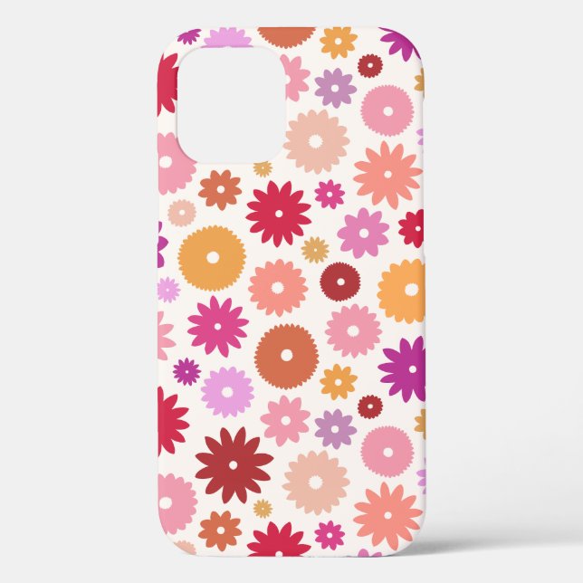 Farbenfrohes Blütenmuster Case-Mate iPhone Hülle (Rückseite)