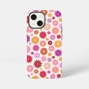 Farbenfrohes Blütenmuster iPhone 13 Mini Hülle
