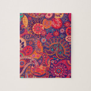 Farbenfrohes Bohemian Boho MOD Hippie Chic Muster