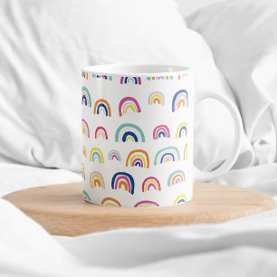 Farbenfrohes Boho-Regenbogenmuster Kaffeetasse