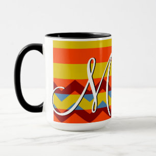 Farbenfrohes Chevron-Streifenmuster #8 Tasse